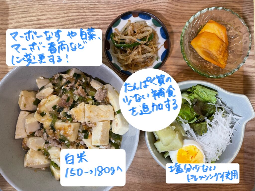 腎臓病食で麻婆豆腐食べるなら