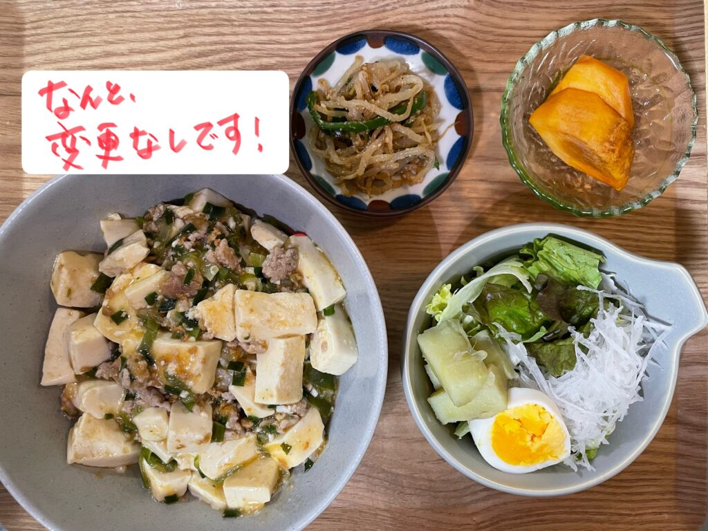 糖尿病食の麻婆豆腐