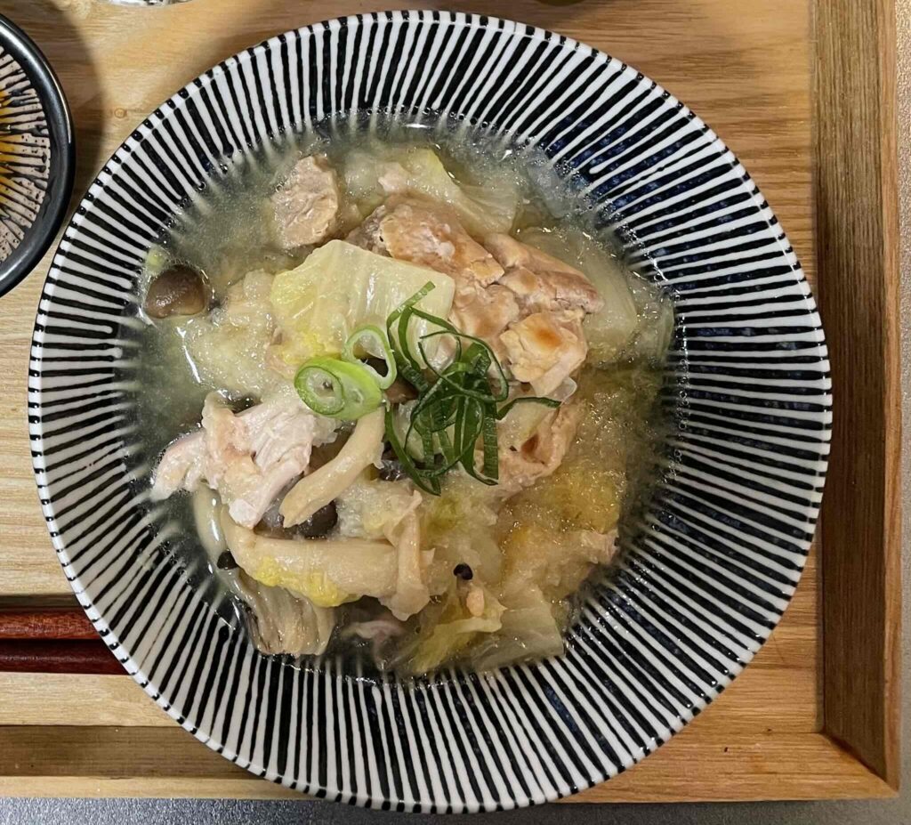 鶏肉と白菜のみぞれ煮