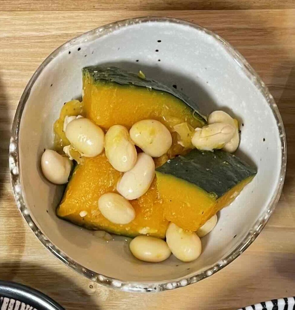 南瓜と大豆煮